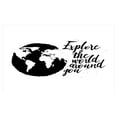 thumbnail image 4 of Saying Ceramic Toothbrush Holder, Explore the World Around You Typography Travel Motivation on Plain Background, Decorative Versatile Countertop for Bathroom, 4.5" X 2.7", Charcoal Grey, 4 of 4
