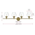 thumbnail image 3 of Gene 4 light Chrome and Clear glass Wall sconce, 3 of 7