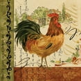 thumbnail image 2 of Gladding, Pamela 12x12 Black Ornate Wood Framed with Double Matting Museum Art Print Titled - Viva Italia Roosters III, 2 of 4
