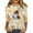 Orange, variant on Women’s Halloween Tie Dye T-Shirt Cute Ghost Pumpkin Print Casual Crewneck 3/4 Sleeve Fall Holiday Top Comfortable Tee