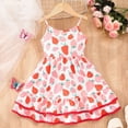 thumbnail image 4 of NIEWTR Robes Classiques pour Filles avec Bretelles Spaghetti Appliquées Robes Confortables Mignonnes Robe d'Été (Rouge, 2-3 Ans), 4 of 7