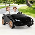 thumbnail image 2 of Costway 4WD 2-Seater Ride on Car, Licensed Lamborghini Kids’ Vehicles with Remote Control Black, 2 of 10