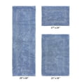 thumbnail image 2 of Better Trends Luxury Bathroom Rug 3 Piece Set 100% Cotton Tufted Bath Rug Water Absorbent, Reversible Machine Washable Bathmat Decor, Laundry Room Dark Blue Lux Collection, 2 of 4