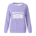 thumbnail image 4 of Cmfcve Women's Sweatshirt Letter Print Long Sleeve Graphic Tops Crew Neck Loose Gym Pullover, 4 of 4