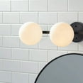 thumbnail image 5 of Better Homes & Gardens Modern Vanity Light, Black Finish, Frosted Glass Shades, T6 LED Bulbs, 5 of 10