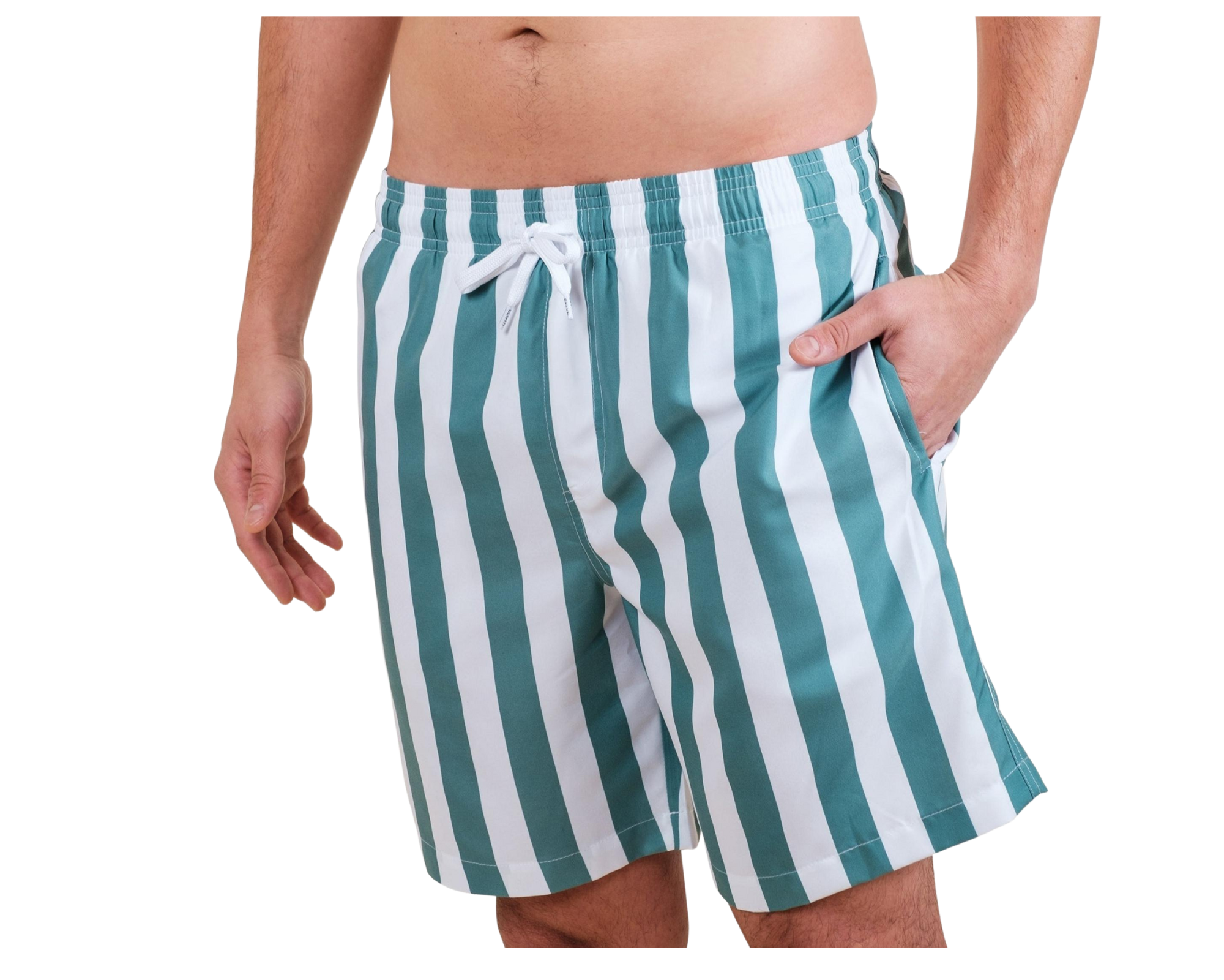 Vertical Stripe Swim Shorts