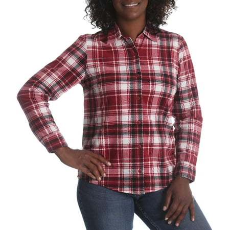 Women's Casual Long Sleeve Knit Fleece Shirt