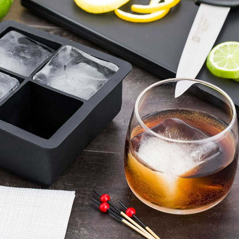 Bar Lux Black Silicone Ice Mold - 2 Cube, 6 Compartments - 1 count box