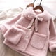 thumbnail image 5 of Chaqueta de otoño-invierno para niñas de 3, 4, 6, 8 y 10 años, abrigo cálido de piel sintética para niñas, prendas de vestir de princesa navideñas, linda ropa de felpa para niños, 5 of 5