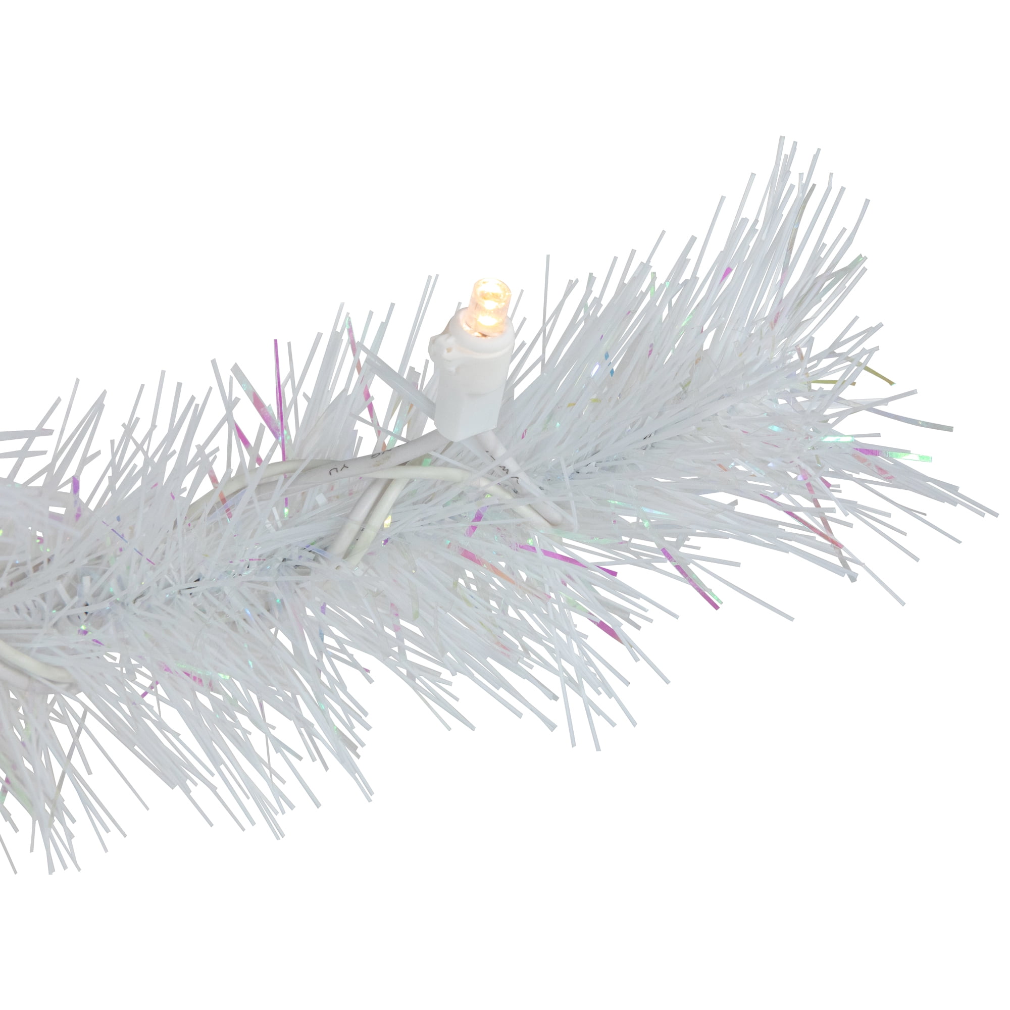 Northlight Pre-Lit White Alaskan Pine Artificial Christmas Tree Warm White LED Lights