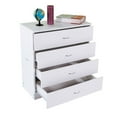 thumbnail image 5 of MDF Wood White Simple 4-Drawer Dresser Bedside Table Bedroom Storage Cabinet Wooden Nightstand, 5 of 7