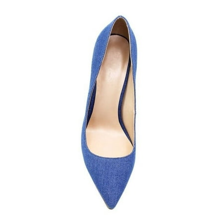 

YCNYCHCHY Spring Pointed Toe Denim 12cm Thin High Heels Lady Pumps Slip On Sexy Hot Woman Party Classics Office Shoes Big Size Women