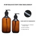 thumbnail image 4 of Plastic Empty Squeeze Liquid Dispensing Bottle with Black Pump, Sample Containers for Body Lotion Shower Gel Lotion Jars - 10.1oz And 16.9oz, 4 of 7