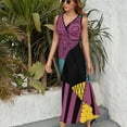 thumbnail image 6 of Something In The Wind Graphic Womens Night Club Maxi Dress V Neck Sleeveless Bohemia Long Dresses, 6 of 9