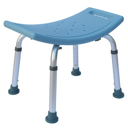 Zimtown Bathroom Adjustable Shower Chair for Elderly Aluminium Alloy Bath Chair Stool without Back
