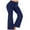 Dark Blue, variant on Women Flare Yoga Pants Solid Color Stretch High Waist Workout Pants for Fitness Sport Running Activewear