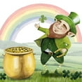 thumbnail image 2 of Popp, Grace 12x12 White Modern Wood Framed Museum Art Print Titled - Leprechauns Rainbow I, 2 of 4