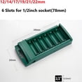thumbnail image 1 of Lefu 1pc Socket Organizer Box 3/8 1/4 1/2inch Drive ABS Plastic Socket Clip Rail Holder Toolbox Socket Storage Socket Organizer Box, 1 of 8