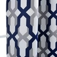 thumbnail image 4 of DriftAway Mason Thermal Blackout Grommet Window Curtains Geometric Trellis Pattern 2 Panels 36"L x 52"W Navy, 4 of 8
