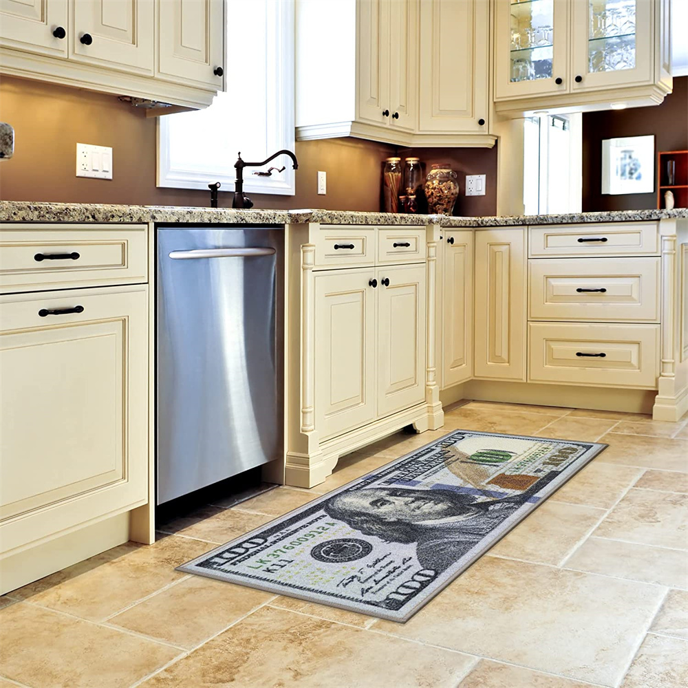Hundred Dollar Bill Runner Rug NonSlip Area Rug Runner for Living Room