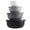 Black and White, variant on COOK WITH COLOR Meal Prep Containers Wide Mixing Bowls Food Storage Containers with Lids, Blue Gray Deep 8 Pcs