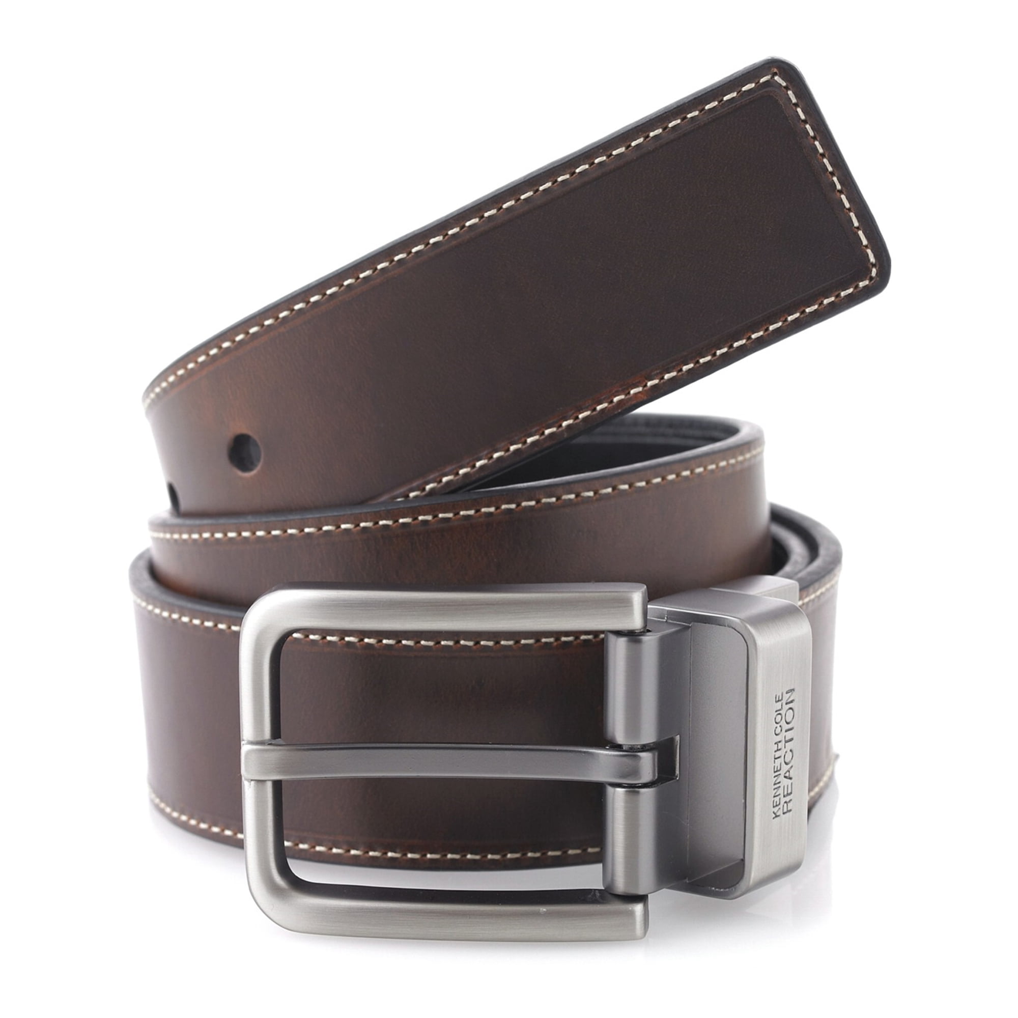 HS Collection HSB 8001 Black/Brown Reversible/Adjustable Mens Belt for mens