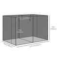 thumbnail image 3 of Outsunny 10 x 6.5ft Crop Cage, Double Doors Plant Protection Tent Black, 3 of 10