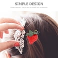 thumbnail image 3 of Moluckfu 6Pcs Strawberry Hair Claw Clip Small Red Fruit Hair Accessories Durable Decorative Clips, 3 of 7