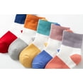 thumbnail image 4 of Lovskoo 5 Pairs Toddler Girls Boys Low Cut Socks 0-9 Years Children Color Block Breathable Non-Slip Unisex Baby Combed Cotton Socks 5PC-A, 4 of 9