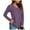 Purple, variant on Annhoo Long Sleeve Shirts for Women Casual Loose V Neck Tops Fall Basic Blouse Tees to Wear with Leggings