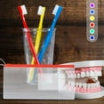 thumbnail image 5 of 200 Pcs Dental Zipper Pouches Zipper Lock Carrying Case with Business Card Holder Clear Toothbrush Pouch for Dental Hygiene Products Office Prizes, Color Random (10 x 4 Inch), 5 of 6