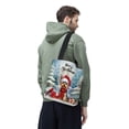 thumbnail image 3 of Merry Christmas Yorkshire Terrier Enjoys Woofmas Winter Xmas Holiday All Over Print 3D Canvas Tote Bag Yorkie Dog Lover Gifts Reusable Handbag - 02022, 3 of 5