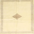 thumbnail image 1 of Ahgly Company Indoor Square Contemporary Khaki Gold Solid Area Rugs, 7' Square, 1 of 6