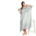 thumbnail image 3 of Gypsie Blu Satin Silk Kaftan for Women Sleepwear Maxi Dress Adjustable Nightgown Plus Size Kimono Sleeve Ladies Caftan Online, 3 of 7