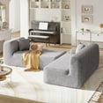 thumbnail image 4 of 109'' Modular Sectional Couch, Modern L-Shape Floor Sofa with Chaise Lounge, Comfy Chenille Fabric Sponge Sofa Couch, Upholstered Corner Cloud Couch ,2 Piece Free Combination ﻿, 4 of 19