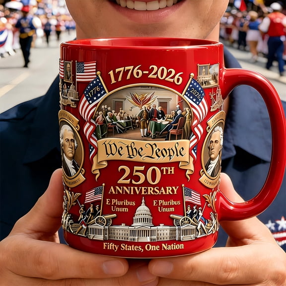 250th Anniversary Mug 1776–2026 Independence Day Mug Cup, Patriotic Commemorative Mugs for Men Lovers, July 4th 2026 Gift for Dad Husband Veteran