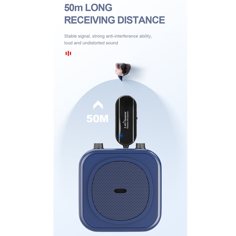 2.4G Wireless Microphone Headset 160FT Range Headset Mic For Voice Amplifier Speaker Karaoke Computer Teaching Meeting Yoga Sing