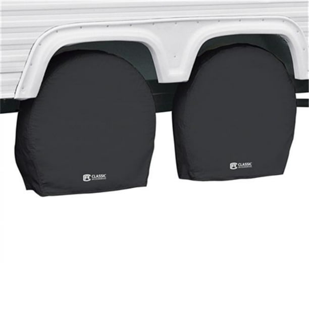 RV Wheel Covers, Black Fits 32 34.5 in.