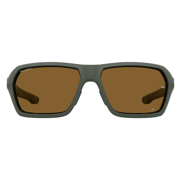 Under Armour Men's UA Recon Polarized Square Sunglasses, Matte Green, 64mm, 15mm