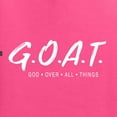 thumbnail image 6 of Wild Bobby, Goat God Over All Things Inspirational/Christian Unisex Graphic Hoodie Sweatshirt, Neon Pink, Small, 6 of 6