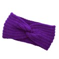 thumbnail image 1 of Diadema de ganchillo Sonducket estilo simple Flexible transpirable Morado oscuro, 1 of 6