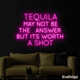 thumbnail image 3 of Craftnamesign Tequila Quotes Neon Sign, Bar Club Wall Art, Tequila Signs, 3 of 4