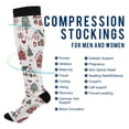 thumbnail image 2 of FORMRS Womens Knee High Socks Casual Long Thick Travel Daily Wear, 1 Pair, Red Nordic Christmas, 2 of 6