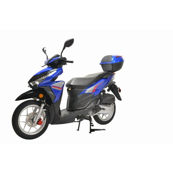 HHH Spider 200 Scooter EFI Fuel Injected Street Legal Scooter with 14" Rims-(Blue)