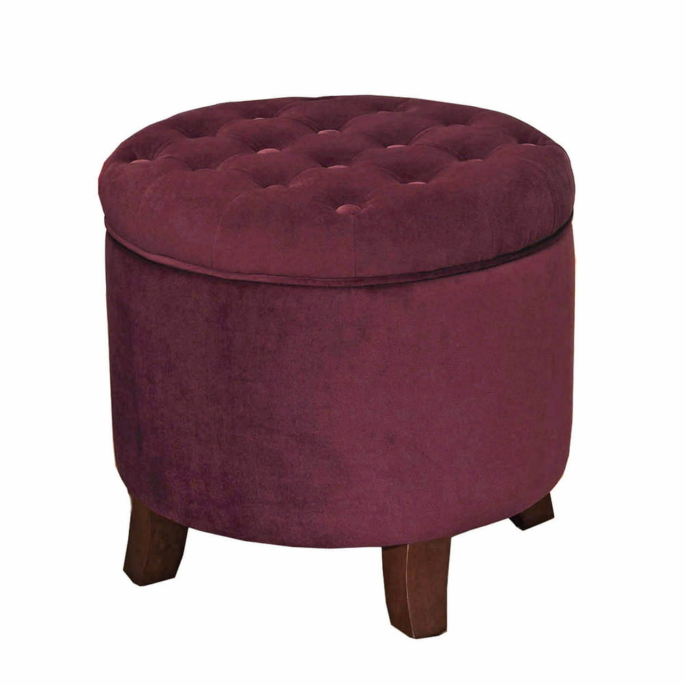 HomePop Tufted Round Ottoman with Storage, Multiple Colors Walmart