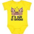 thumbnail image 3 of Inktastic Twins 1st Birthday Sloth Boy Girl 1 Year Old Boys or Girls Baby Bodysuit, 3 of 5