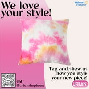 Urban Shop 18 x 18 Tie Dye Squishy Decorative Pillow