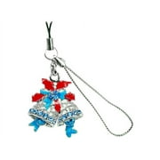 Cellet Christmas Phone Charm Bell W/ Sparkling Blue Stones
