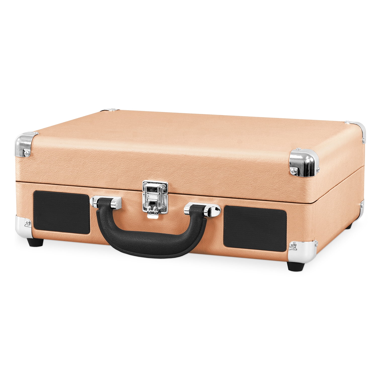 Victrola Bluetooth Suitcase Record Player with 3-speed Turntable - Peach