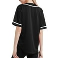 thumbnail image 3 of Ma Croix Women's Baseball Button Down Hip Hop Jersey, 3 of 6